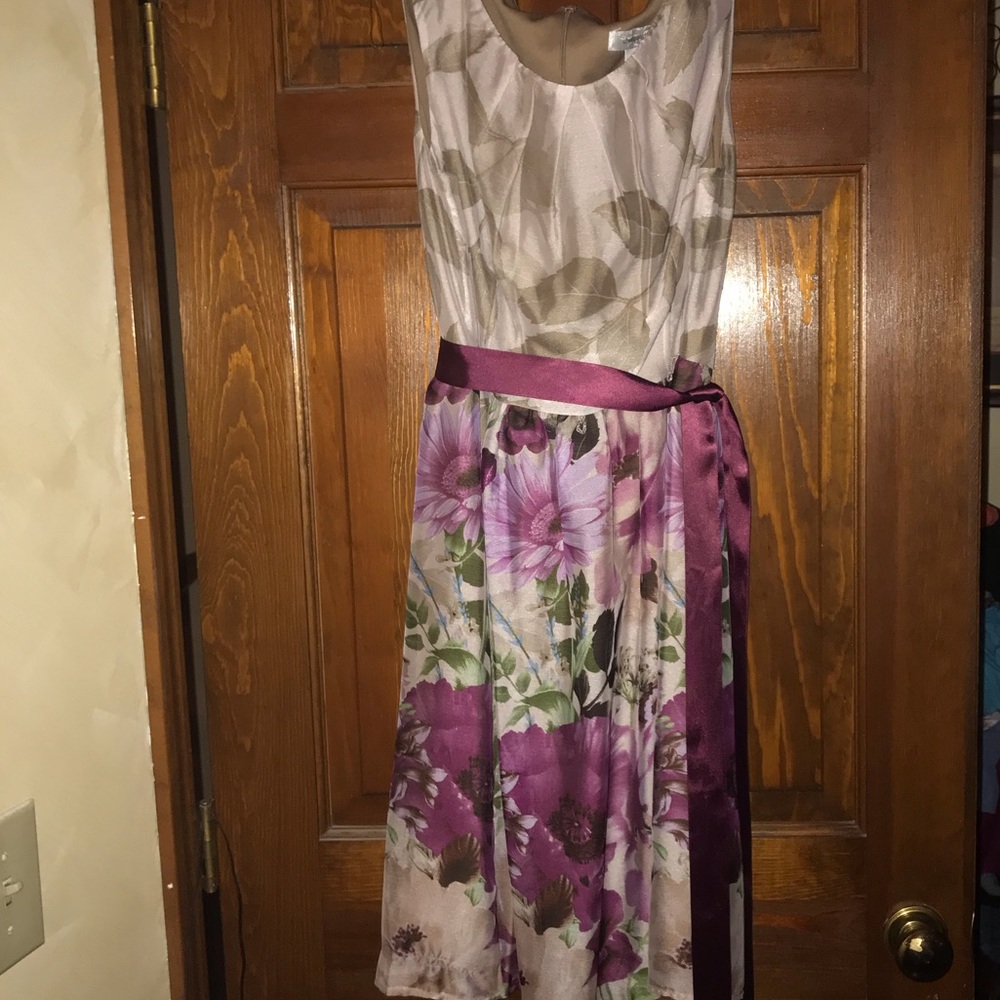 Dress Barn Size 16 Floral Print Silky Dress